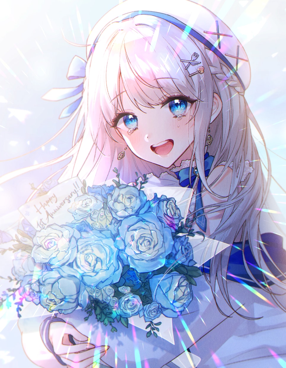 イラスト、キャラデザ、Live2D原画など描きます 淡く透明感のある、青とピンクを基調としたイラストが得意です イメージ2