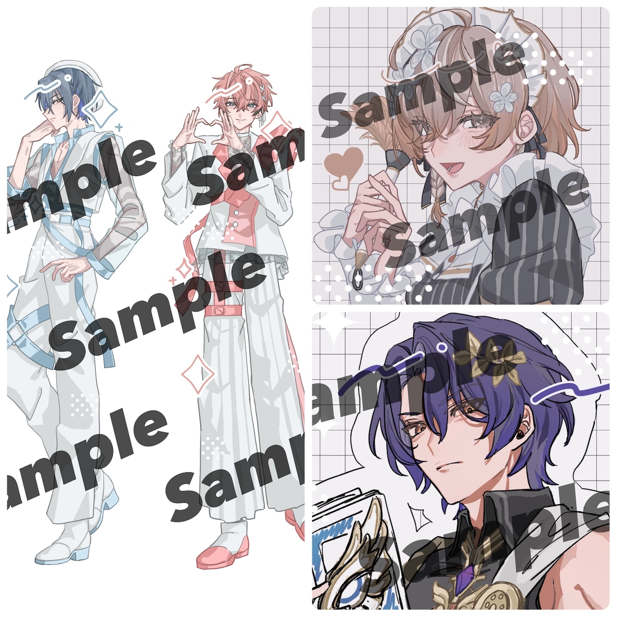 淡い色合いでイラストを描きます キャラクターイラストを描きます イメージ1