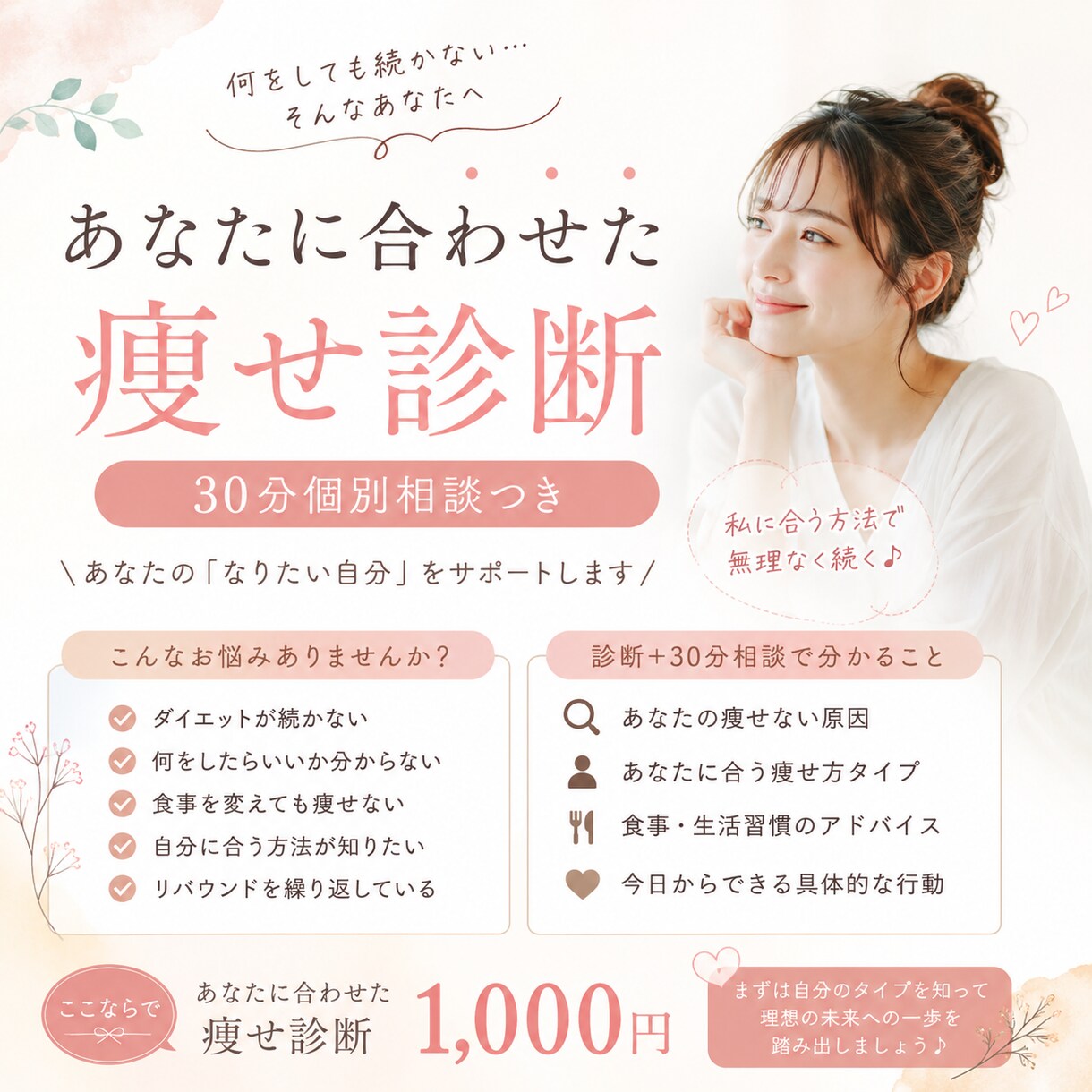 あなたに合う痩せ方診断します ダイエット迷子さん大歓迎です！！ イメージ1
