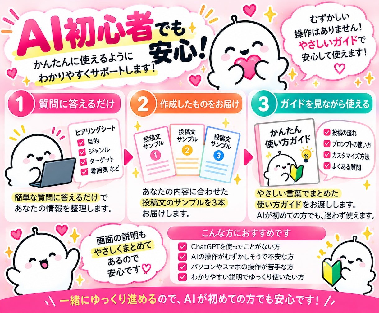 あなた専用のインスタゴーストライターを作ります 投稿文に悩む時間を減らす！あなた専用のAIライター イメージ6