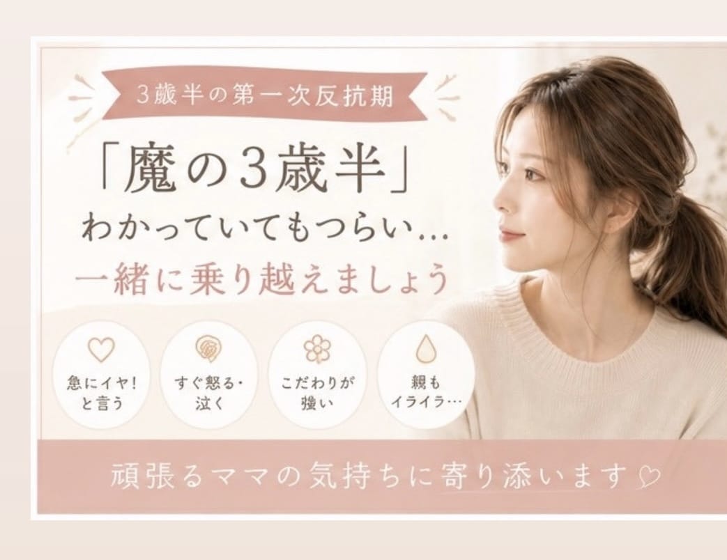 3歳半・第一次反抗期の不安やイライラに寄り添います また怒ってしまった…そんなママの気持ちに寄り添います。 イメージ1
