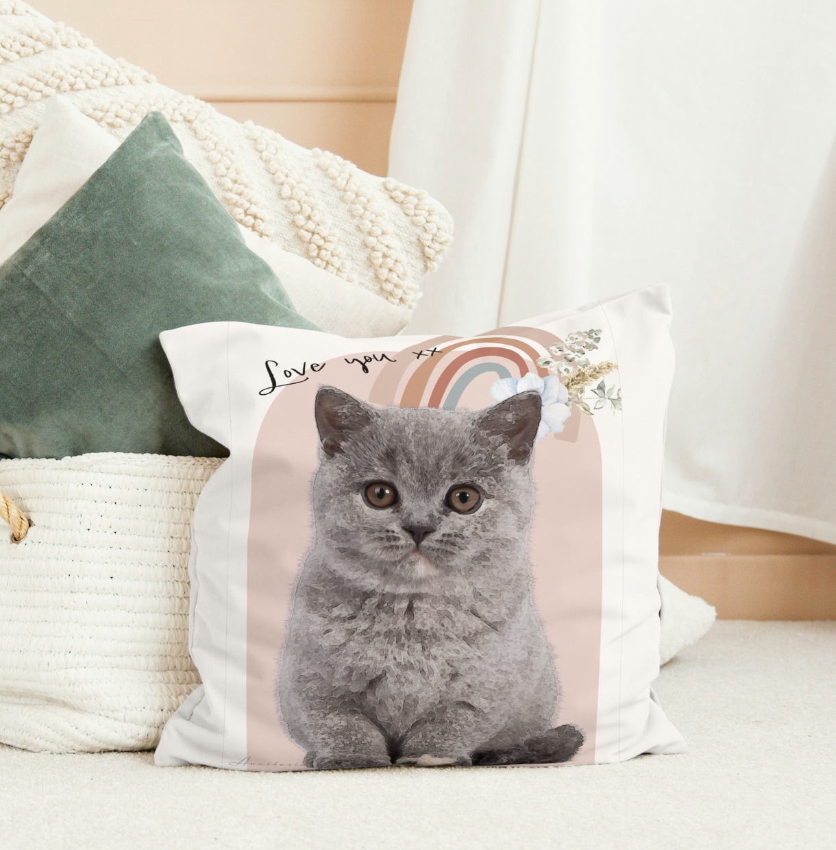 うちの子クッションカバーを可愛く作ります 愛犬、愛猫と心華やぐ生活を♪プレゼントや、記念日にも最適♪ イメージ4