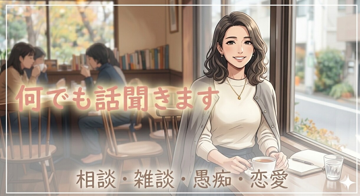 相談・雑談・愚痴何でも聞きます ささいな悩みから、相談、愚痴まで何でも聞きます！ イメージ1