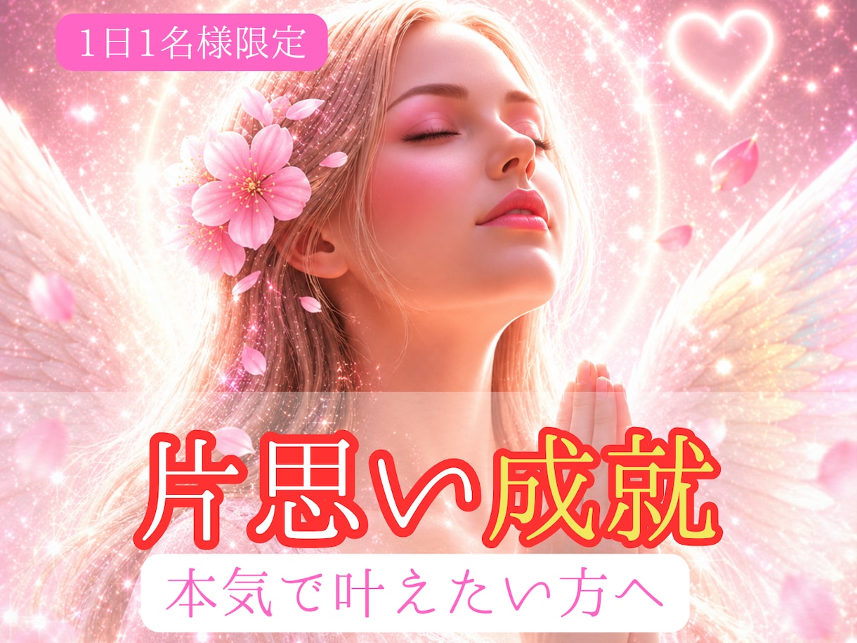 片思い成就✦追われる恋へ白魔術ヒーリングします 恋愛成就・縁結び・恋愛占い｜愛される光の波動を届けます イメージ1