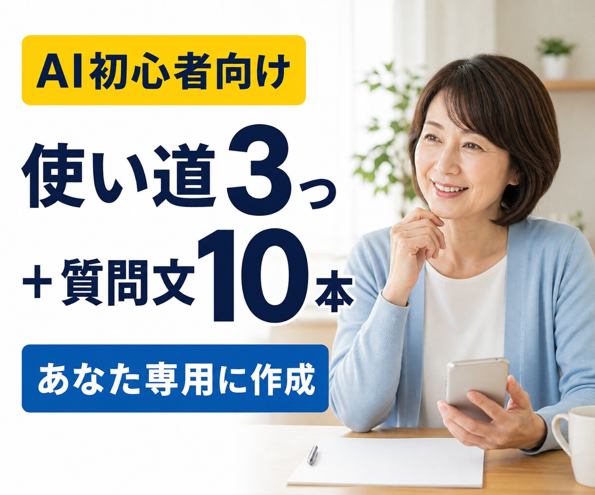 あなた専用のChatGPT生活OSを作ります AIが苦手でも大丈夫。使い道と質問文10本をお届け イメージ2