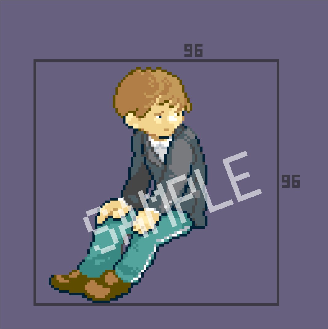 ドットで立ち絵イラスト（中）作成します あなたのキャラクターを，ドット絵で． イメージ3