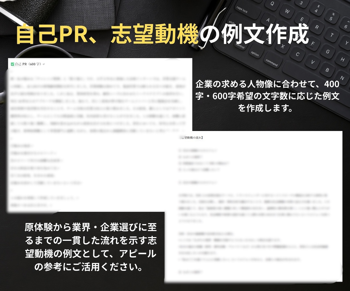 ES・志望動機の例文も作成！『企業研究』代行します 社員の口コミから厳選『ホワイト企業リスト』も無料プレゼント！ イメージ3