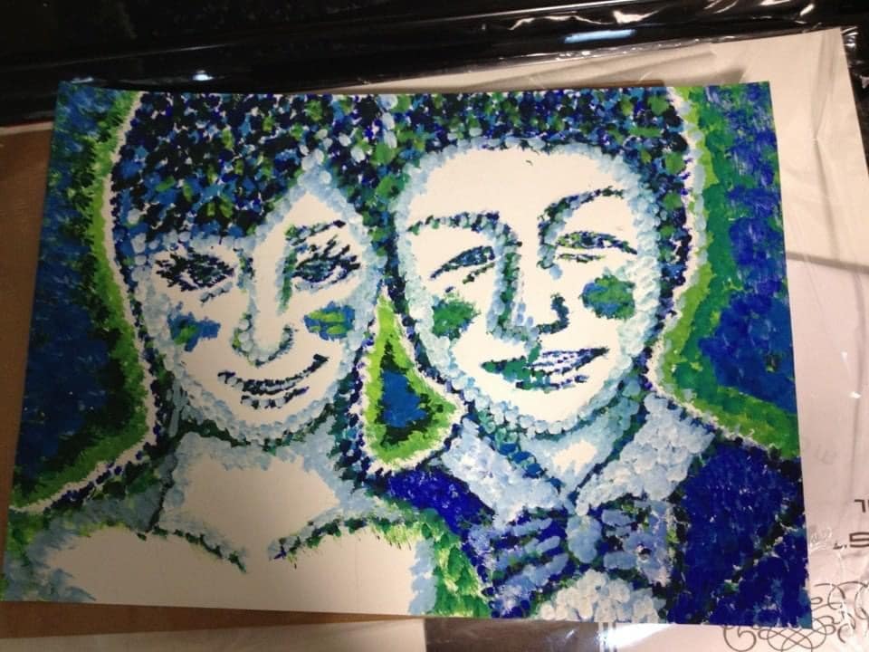 元デザイナーが手書きでウェルカムボード描きます 点々を施したウェルカムボードです イメージ2