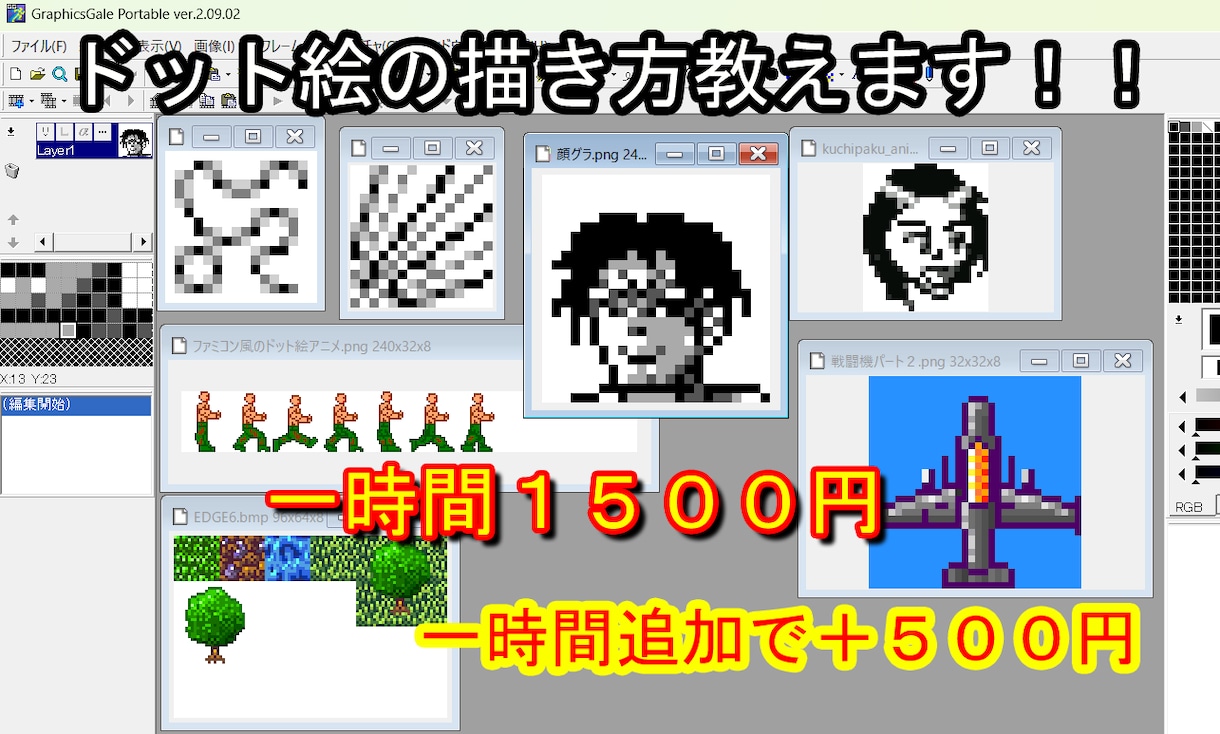 ビデオチャットで直接ドット絵を教えます ドット絵歴20年の私が教えます イメージ1
