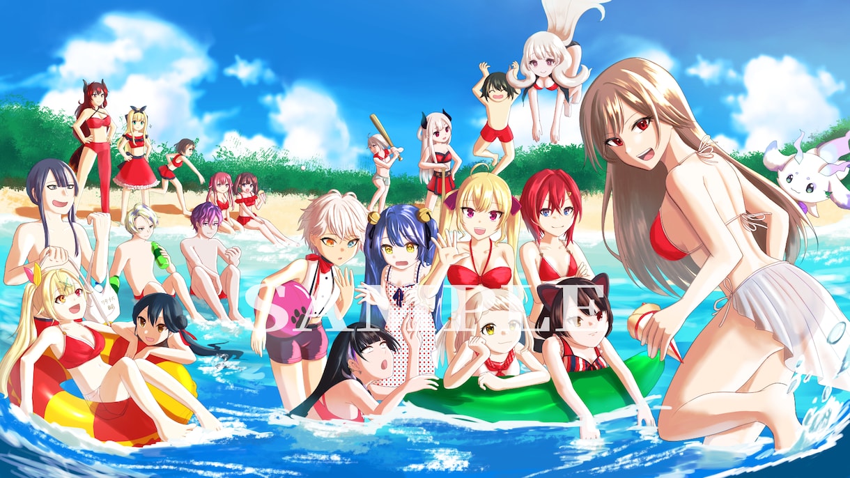 期間限定！実績10件まで特別価格！イラスト描きます SDキャラ、アイコン、SNS用、動画用なども対応可です◎ イメージ6