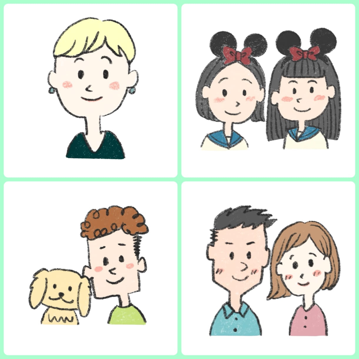 SNSアイコンに☆ゆるかわいいイラスト描きます やさしくほんわか＊ゆるかわイラストをSNS・名刺などに イメージ1
