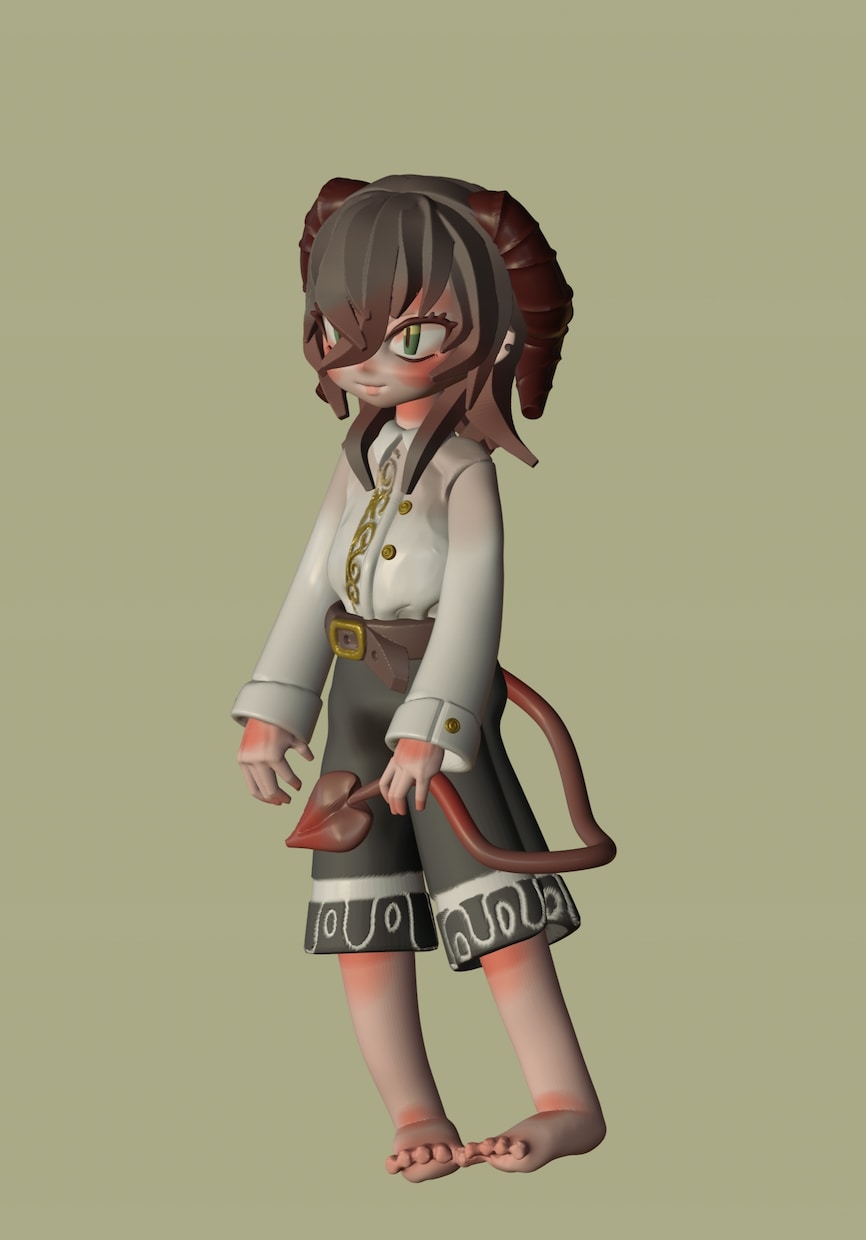 3DCGにて、立ち絵風キャラクター作成します キャラクターを立体で眺めたい方、いかがでしょうか。 イメージ3