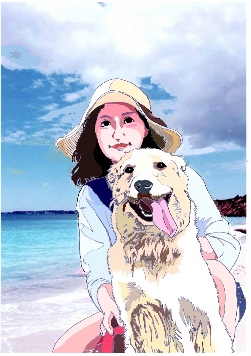 皆様の大切な家族のペットのイラストを描きます 家族同然の大切なワンちゃん猫ちゃんを可愛くイラストにします イメージ3
