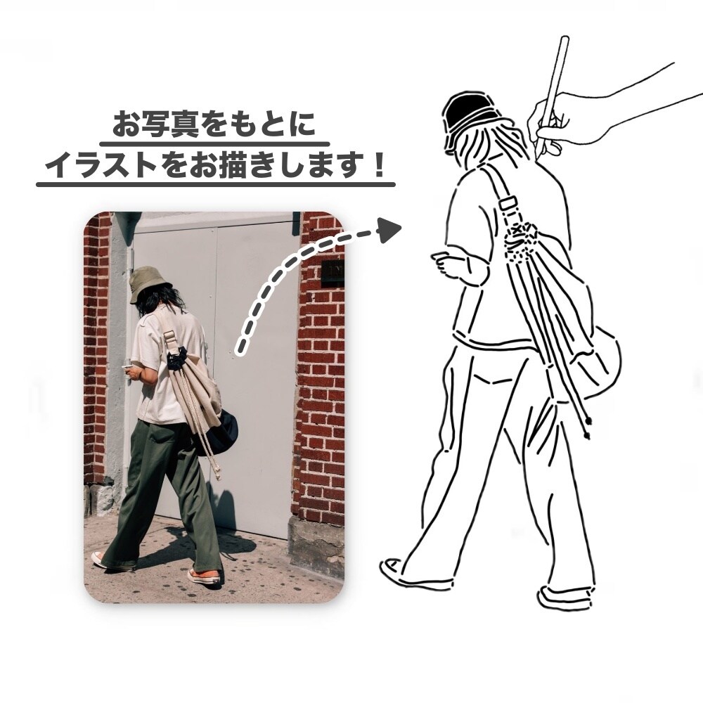 おしゃれでシンプルな、モノクロイラストお描きします 【あなたのお気に入りの写真をイラストにしませんか？(^^)】 イメージ2