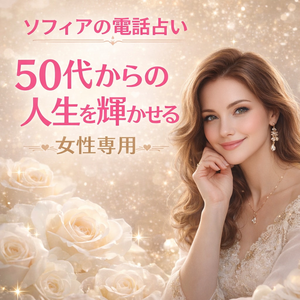 50歳以上の女性限定！短時間でもお悩み聞きます ❤電話占いです。ご自身のこと、ご家族のこと（子供・親・兄弟） イメージ1