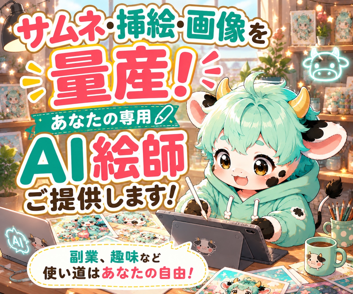 AIが苦手な方も使える画像生成GPTsを作成します サムネ・挿絵・画像を量産できるGPTsをオーダーメイド！ イメージ1