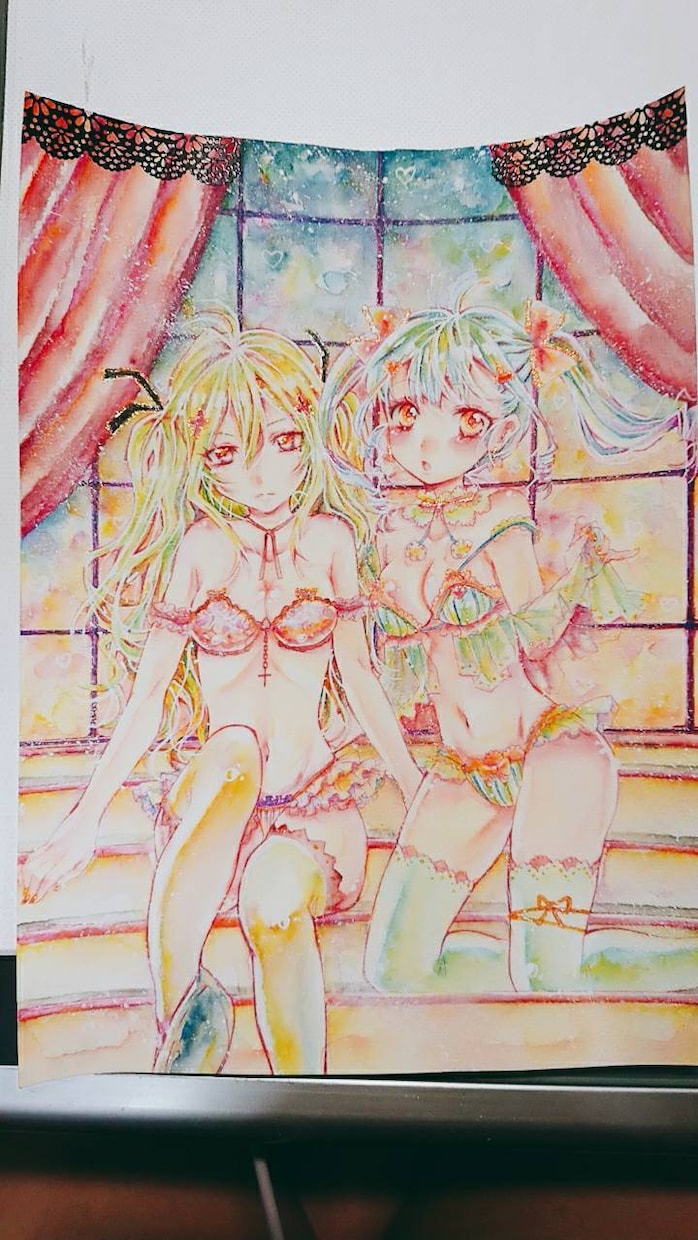 アナログで水彩画やカラーインクで絵を描きます メルカリで50件以上の販売実績柔らかな絵柄多彩な構図 イメージ2