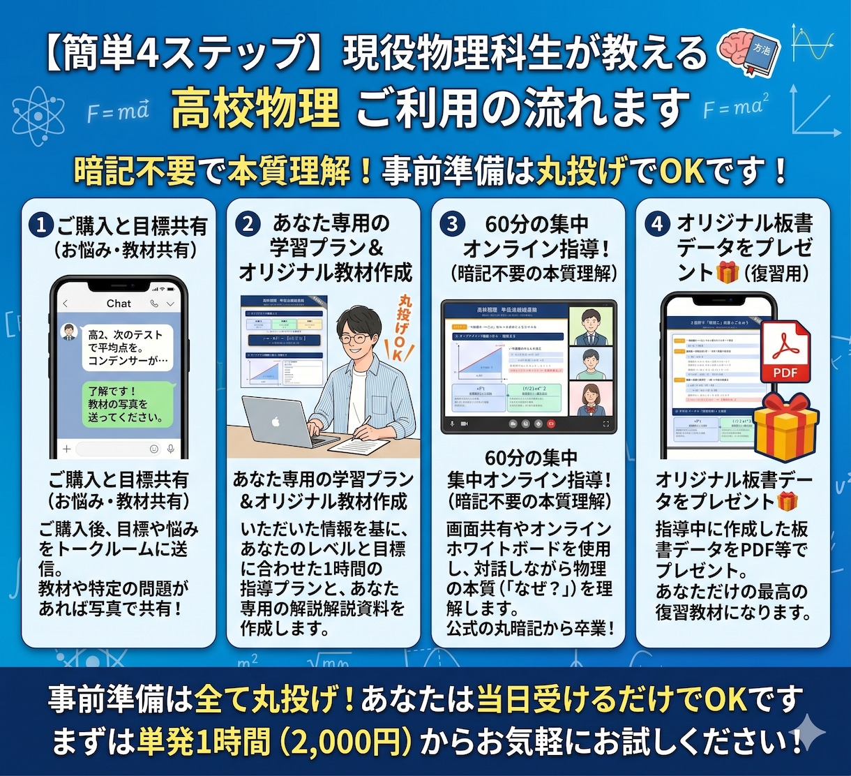 丸投げOK！現役物理専攻が高校物理を徹底指導します 予習から共通テストまで！暗記不要の本質的な物理レッスン イメージ3