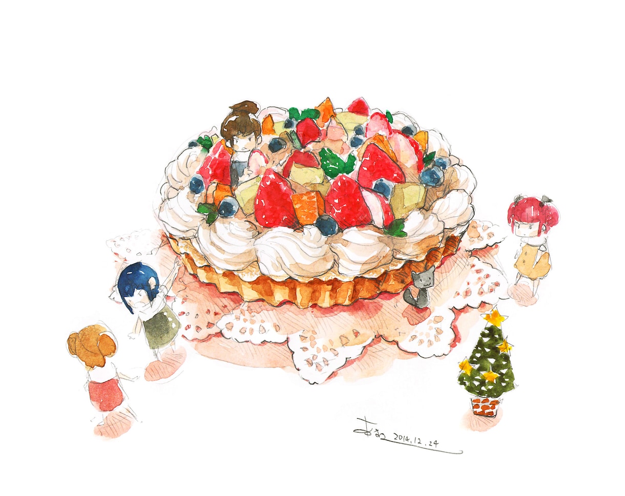 可愛いお菓子のイラストを制作いたします キレイで可愛い水彩のお菓子イラスト◇◆ イメージ1
