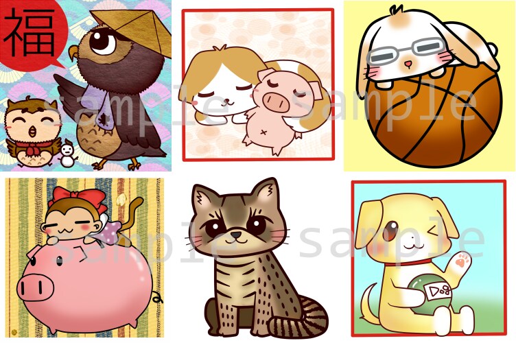 動物や人間キャラのデフォルメイラスト描きます ＳＮＳのアイコンなどを描かせてください！ イメージ2