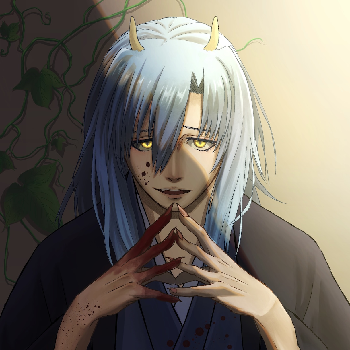 和風病みかわダークファンタジーイラスト描きます 封印された鬼、学校の怪談…妖しいダークファンタジー制作します イメージ4