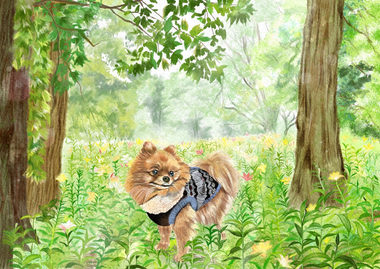 オーダーメイドであなたのペットお描きいたします 大切なペットとの想い出が温かみのあるイラストに☆彡 イメージ7