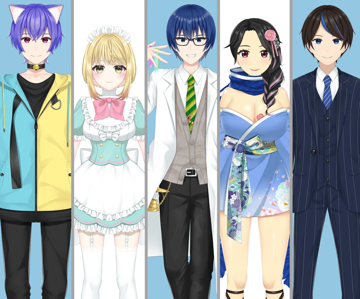 サポート付き★世界に一つだけのVTuber作ります イラストからパーツ分け、Live2Dモデリングも全て込み イメージ4