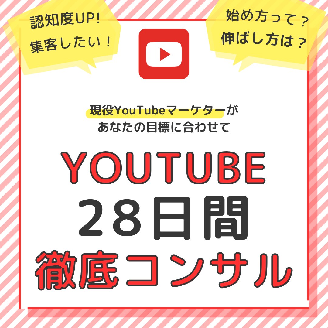 あなたのYouTube運用を28日間コンサルします 目標を達成するための最適な道筋をご提案！ イメージ1