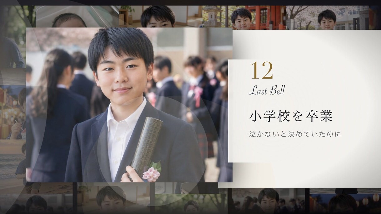 映画風！おしゃれ結婚式プロフィールムービー作ります ISUM申請不要・オリジナル曲つき 英字が躍るかっこいい映像 イメージ4