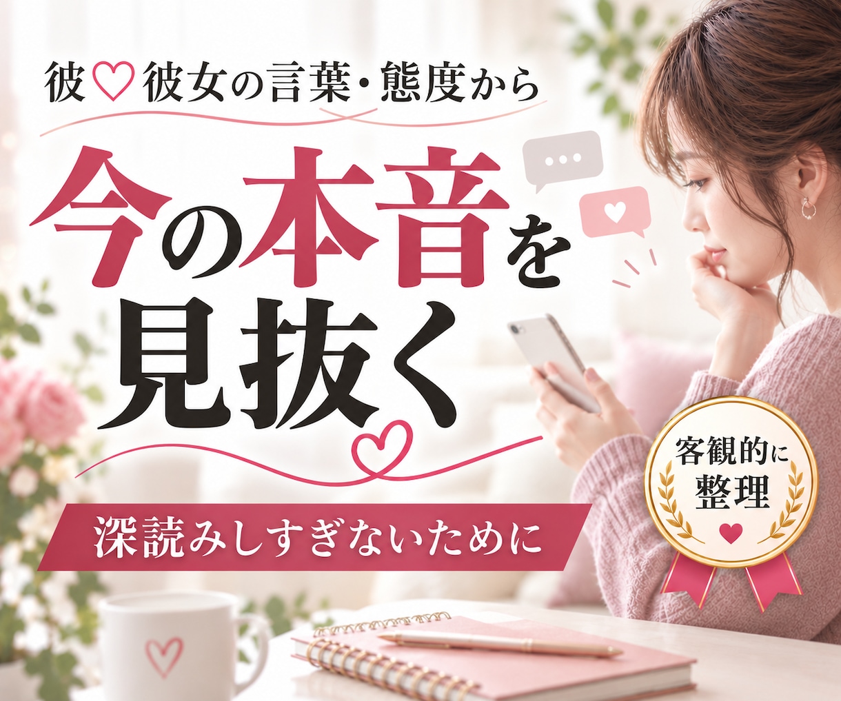 彼♡彼女の言動から恋愛の真実を洞察的に判定できます 好かれてる。そうでもない。どっち？ 究極の洞察的恋愛判定 イメージ3