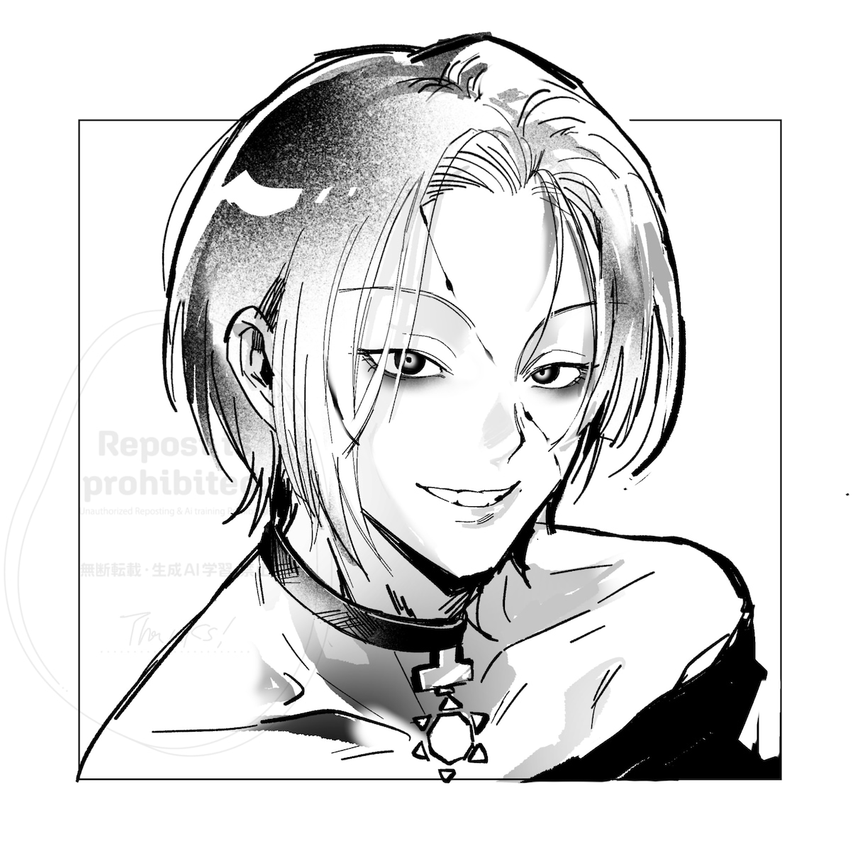 お顔のスケッチ描きます モノクロラフであなたのキャラクターをスケッチ！ イメージ2