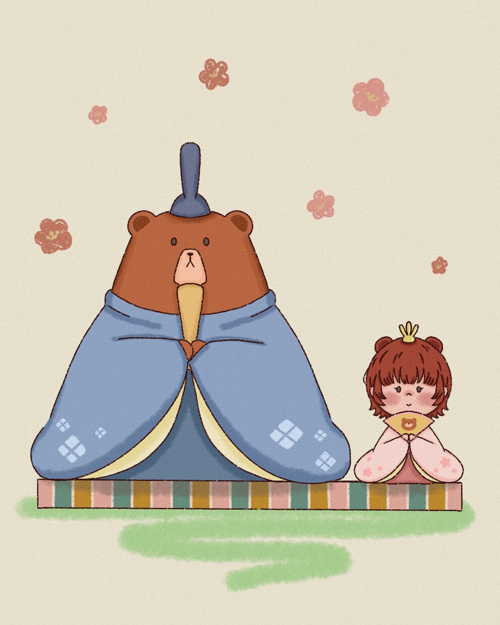ゆるふわなオリジナルイラスト描きます アイコンや名刺にピッタリ！インテリアにしても○ イメージ3