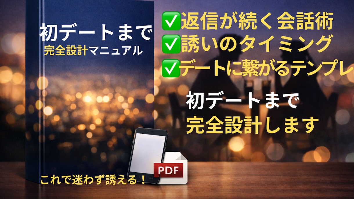 初デートまでの返信を完全設計しますます 会話が続かない男性向け｜返信テンプレPDF イメージ1