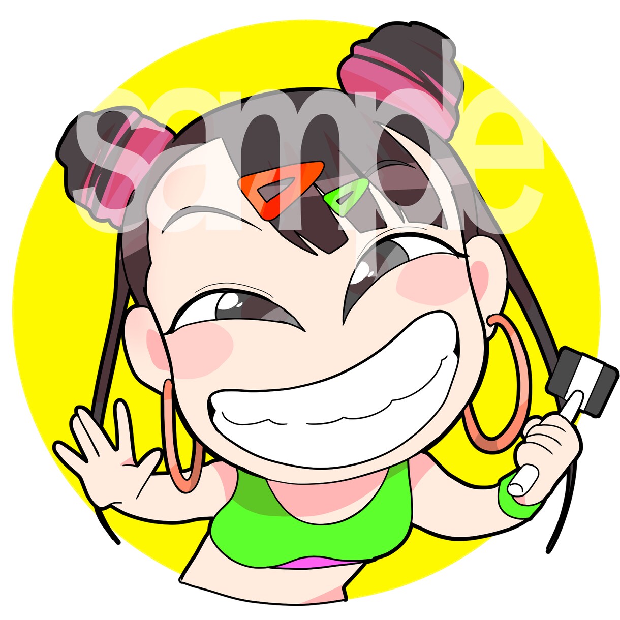 似顔絵☆特権キャラアイコンイラストお描きします 写真や設定画からポップテイストで目を惹くイラストお描きします イメージ1
