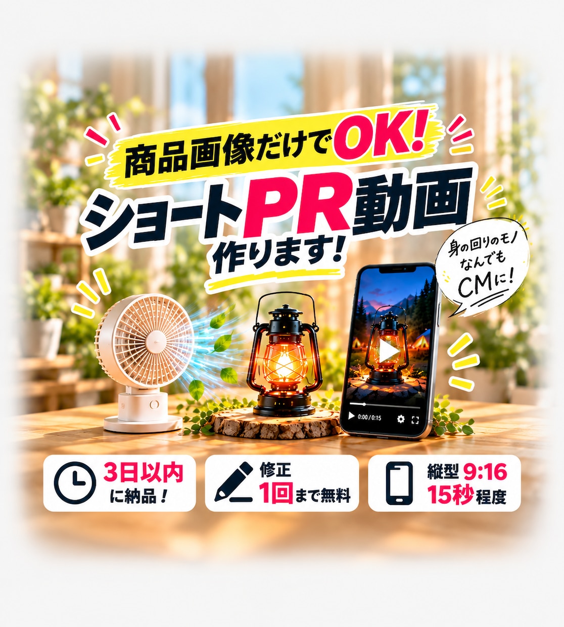 商品画像からショートPR動画を制作します 商品画像だけでOK！SNS向けPR動画を制作 イメージ1