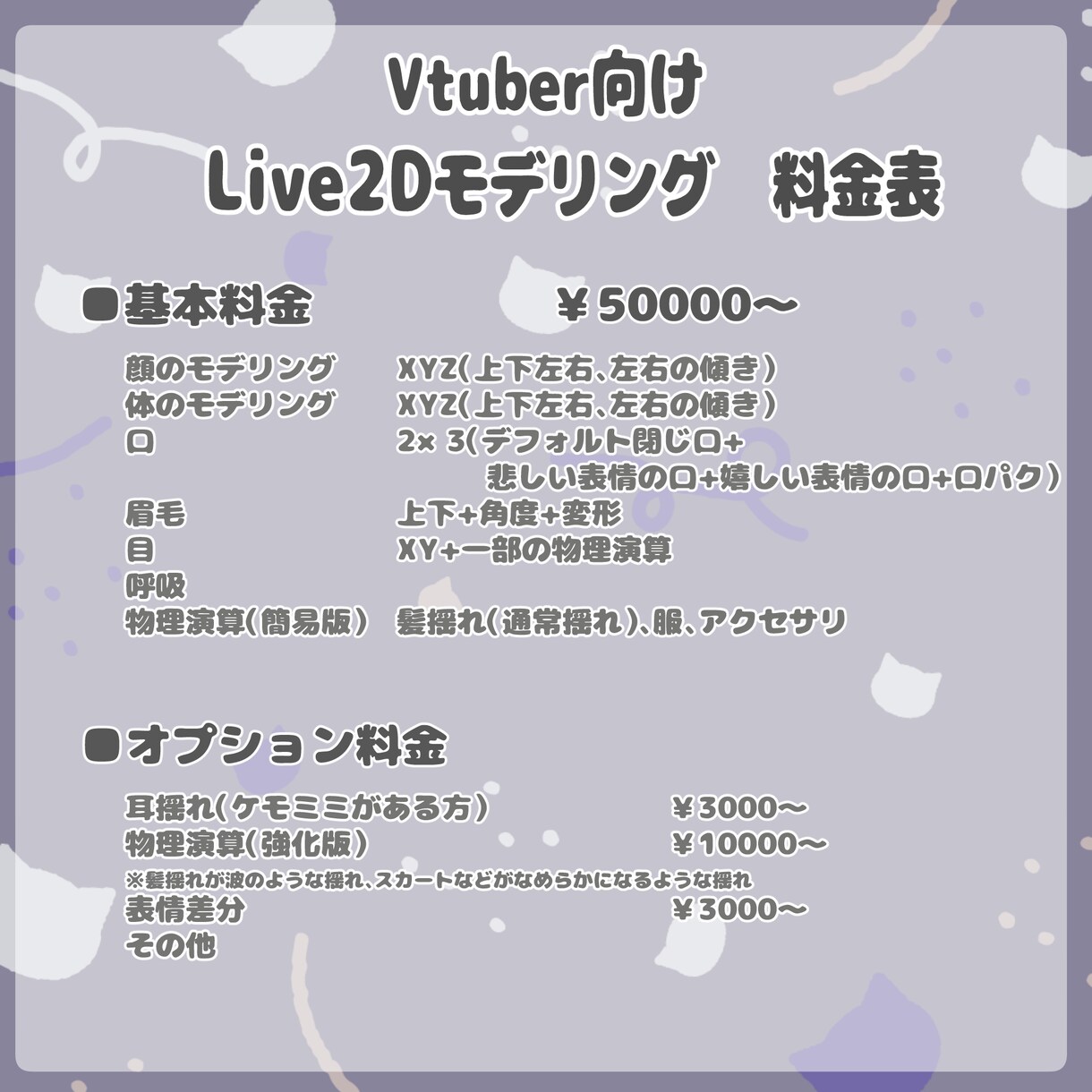 Live2Dモデル作ります Live2Dモデルのことをおまかせ！ イメージ3
