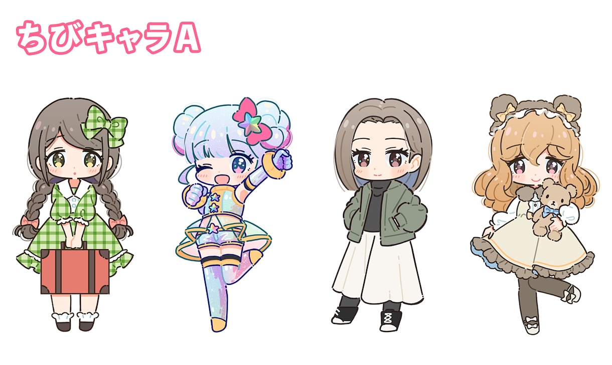 かわいいちびキャラ制作します キュートでポップなイラスト アイコン グッズ等に イメージ2