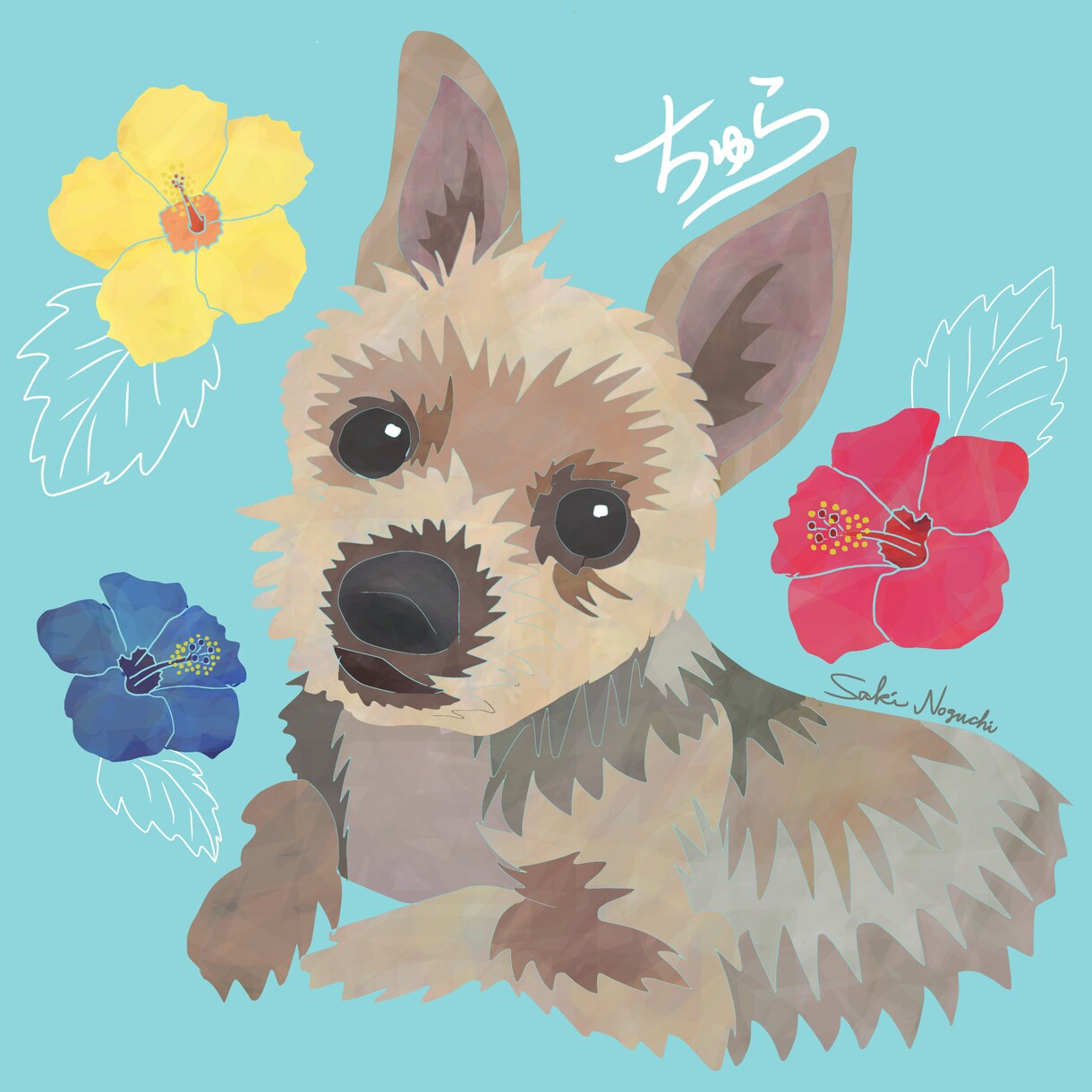 世界に一つ♡ペットの似顔絵キャンバスアート描きます うちの子をアートパネルにしてお部屋のインテリアに♪ イメージ7