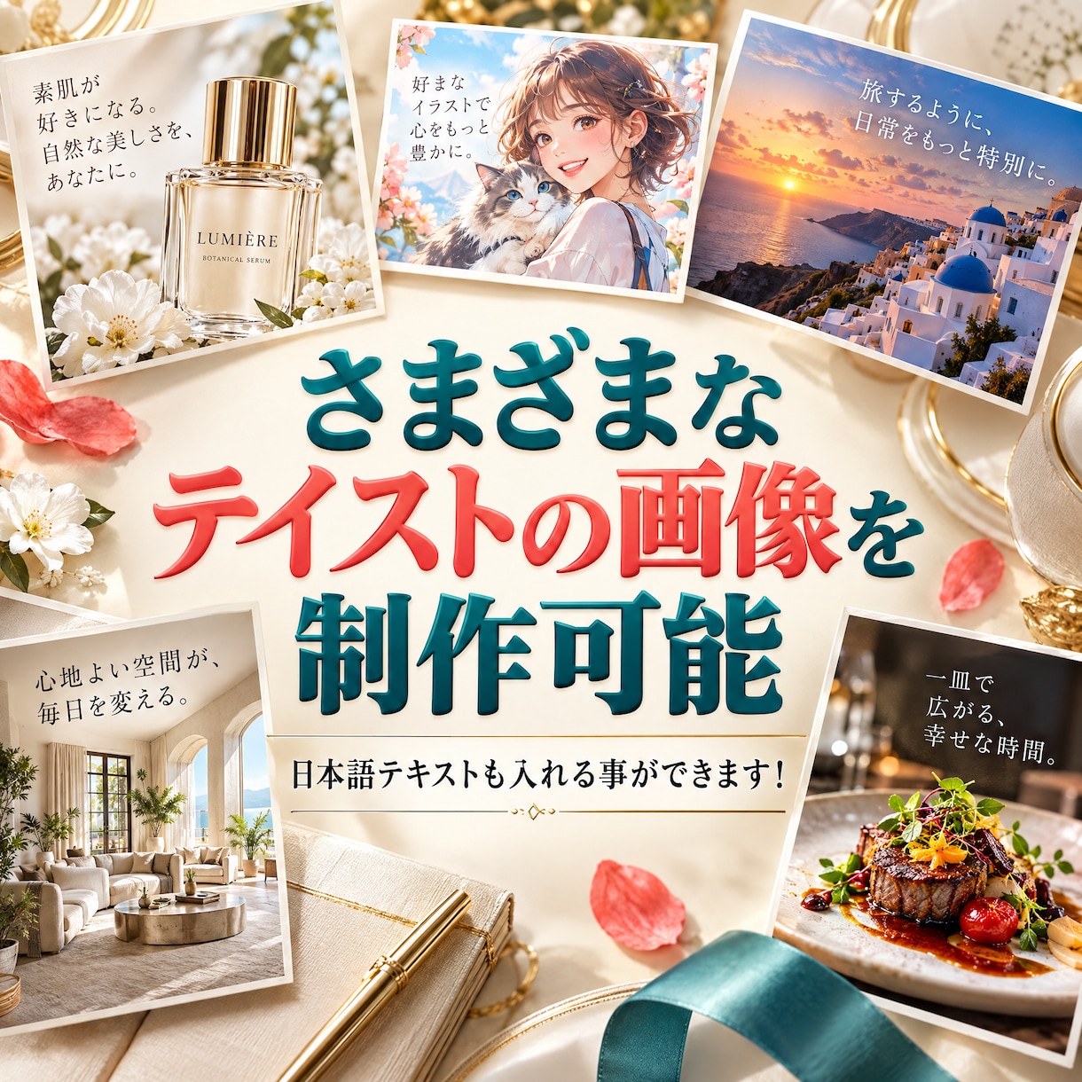 ご希望のバナーや画像を5枚から作成します さまざまなテイストの画像5枚からご希望の画像を作成！ イメージ3