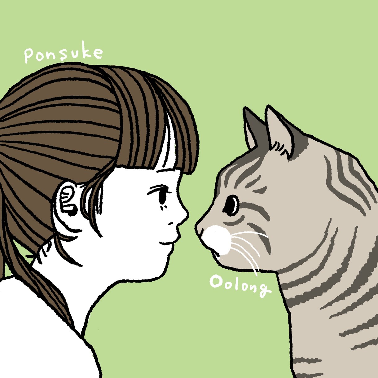 ペットやペットとご家族の似顔絵を描きます バラバラの写真から1枚の絵に！ペットと家族の集合イラスト イメージ4