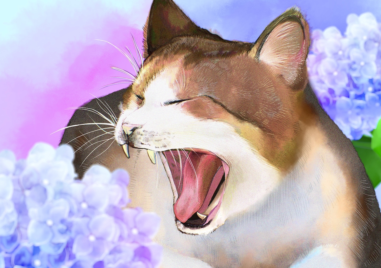 躍動感溢れる愛おしいペット似顔絵を描きます あくび、変顔、おねだり…うちの子らしい瞬間をアートに イメージ1