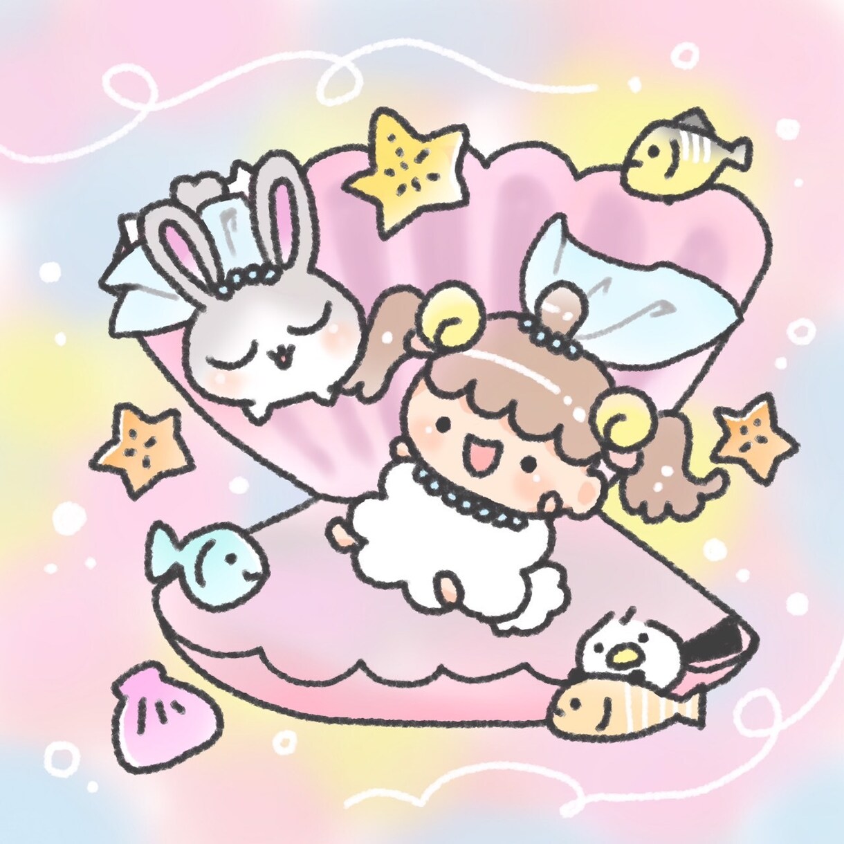 好感度UP！SNS・ブログ使えるイラスト描きます ふわもこタッチ！人物や動物の可愛い癒しイラストが得意です イメージ8