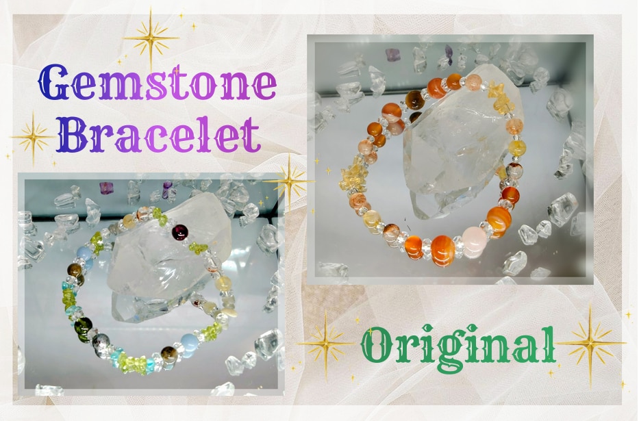 細めタイプです☆天然石ブレスレットをお届けします ～手首でキラキラ揺れる、あなただけのグラデーションカラー～ イメージ1