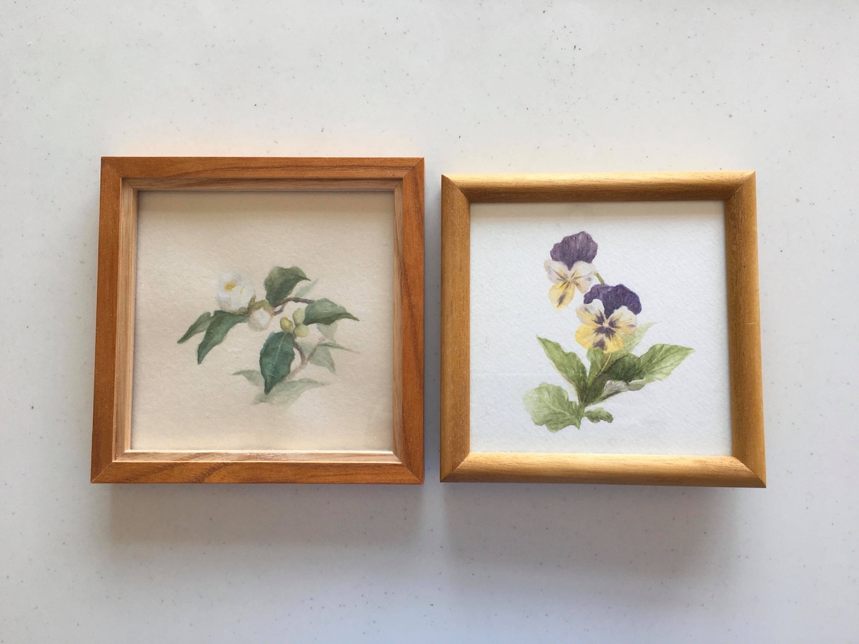 贈り物や記念日に、植物イラスト承ります ポストカードサイズ／正方形サイズの小作品 イメージ2