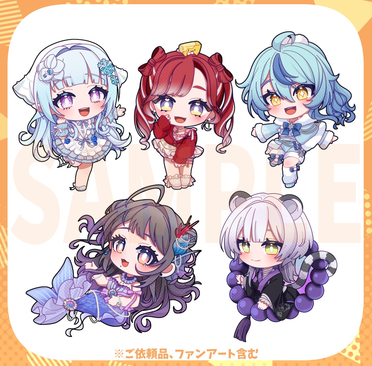 デフォルメ(SD・ミニキャラ)イラスト描きます 優しい雰囲気のイラストが得意です イメージ5
