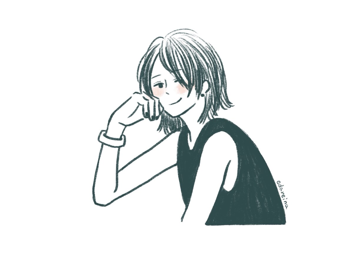 おしゃれでシンプルなSNS用アイコンを描きます 柔らかい雰囲気のイラストを描きます。アイコン・挿絵などに。 イメージ2