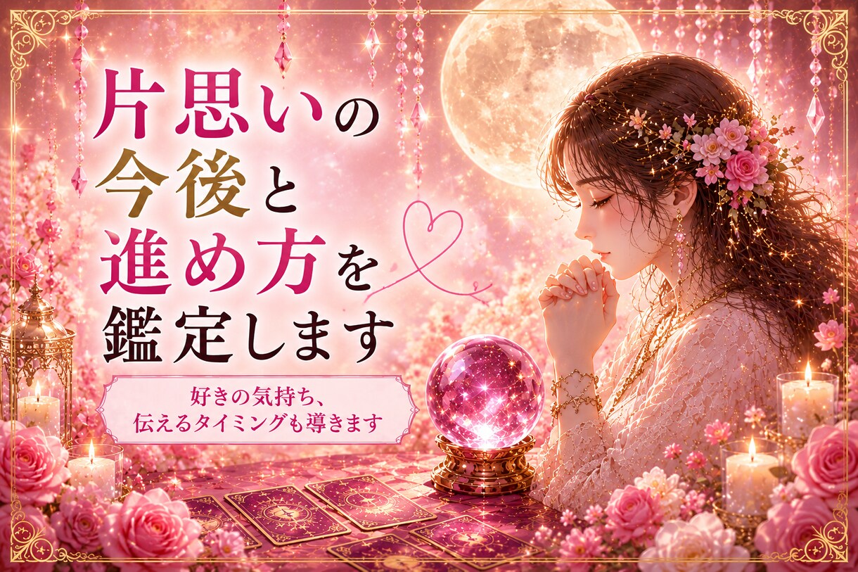 片思いの今後と進め方を鑑定します 好きの気持ち、伝えるタイミングも導きます イメージ1