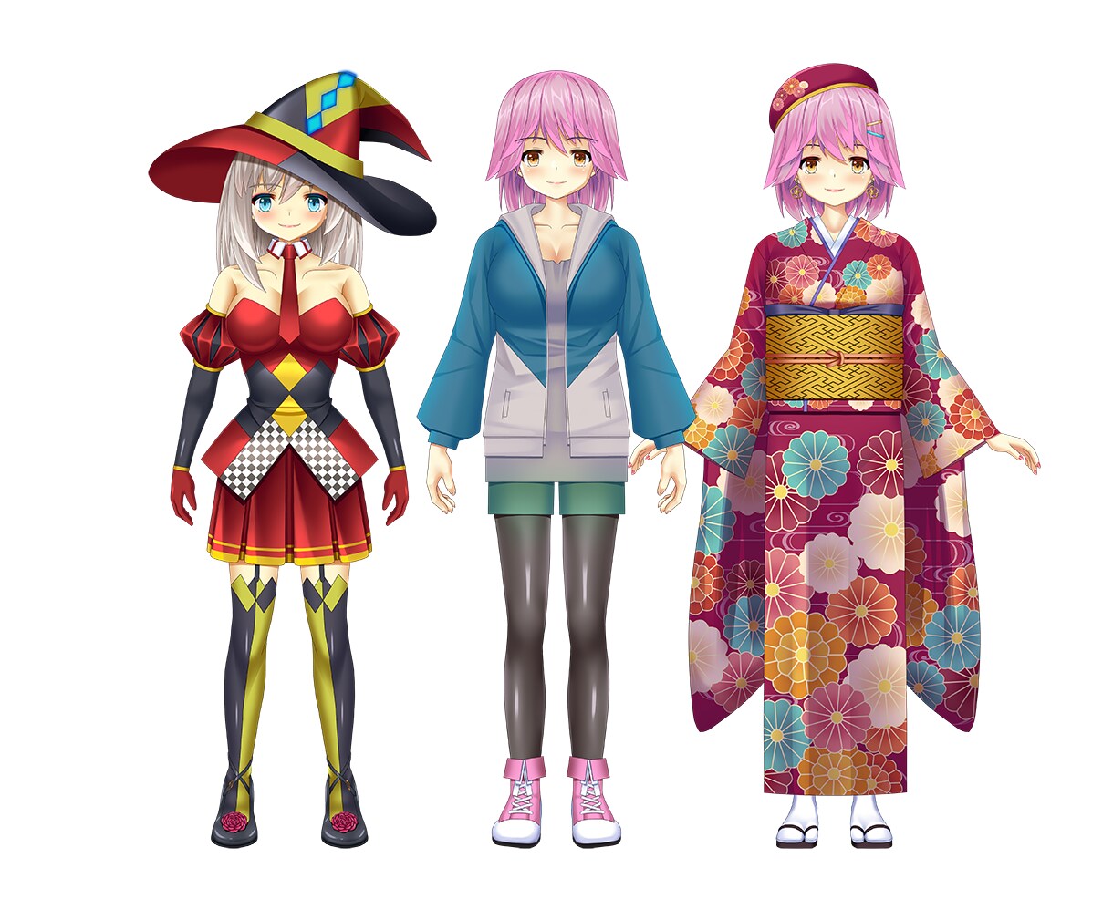 Vtuberキャラデザ～モデリング全行程制作します 初心者歓迎！　パーツ分け/モデリングのみでも相談◎ イメージ5