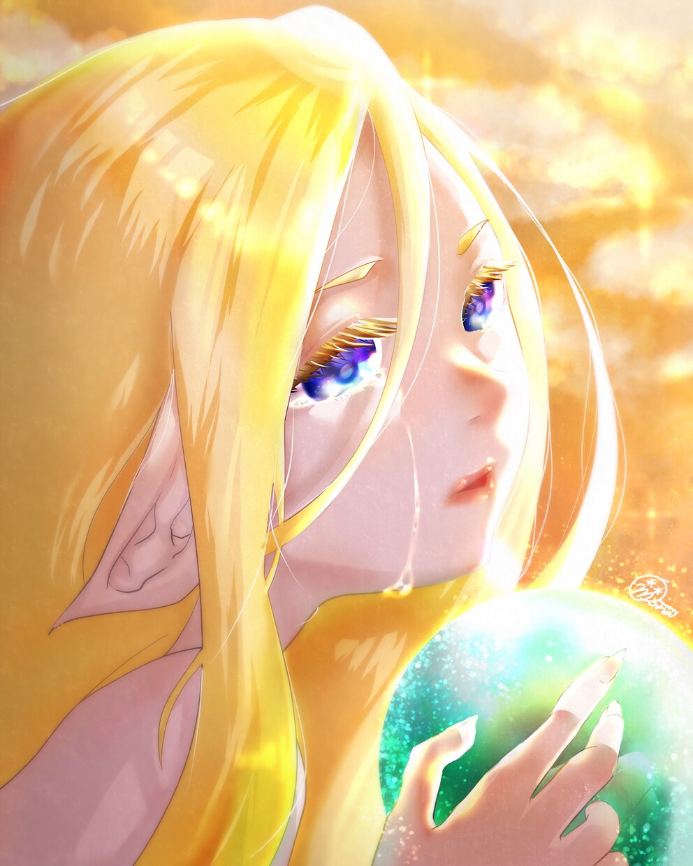 女の子のイラスト描きます 神秘的な雰囲気と成分多めの画風です イメージ4