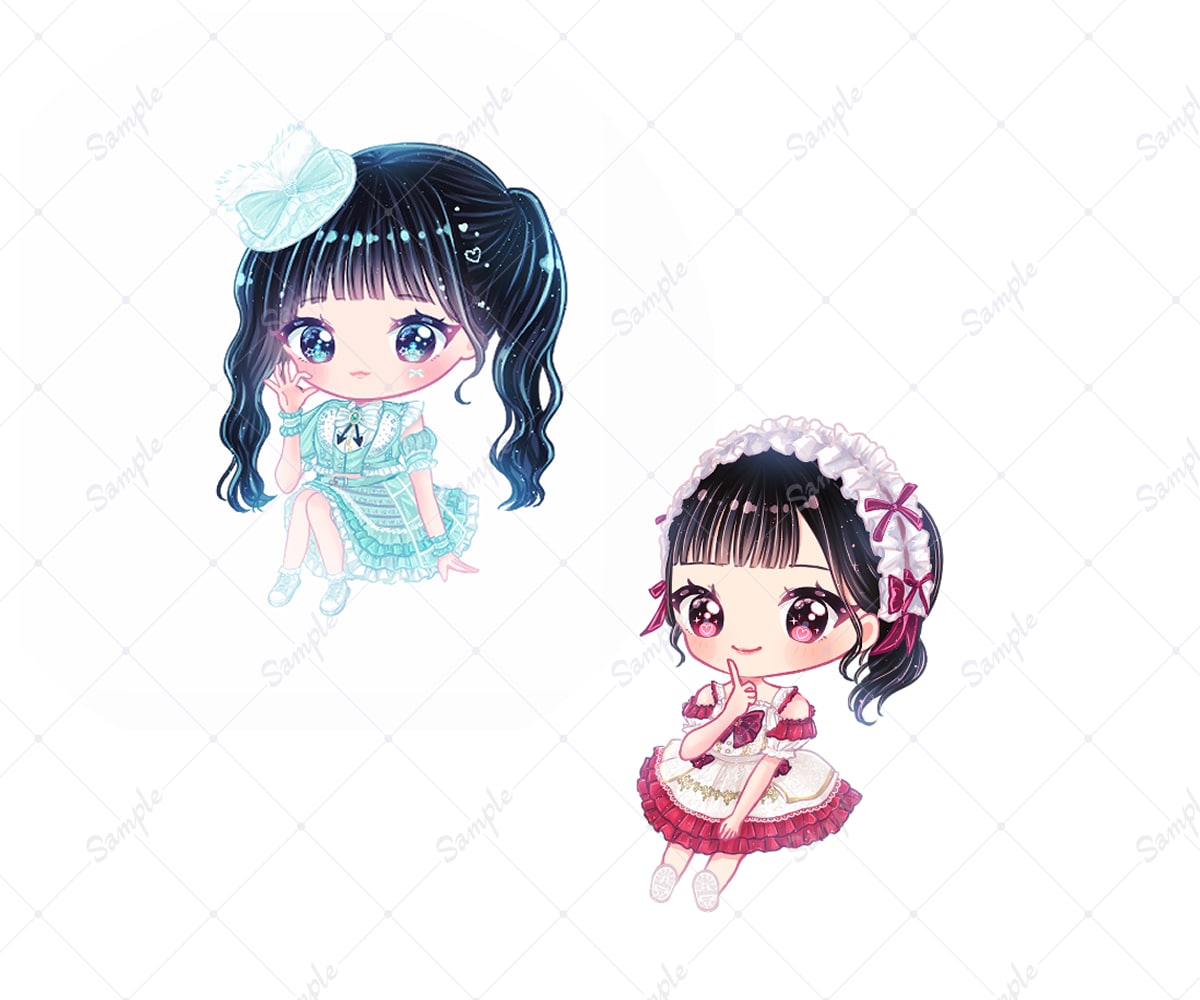 キラキラかわいいミニキャライラスト✧お描きします アイドルさんなどのグッズ・フラスタにも！メセカ作成も◎ イメージ4